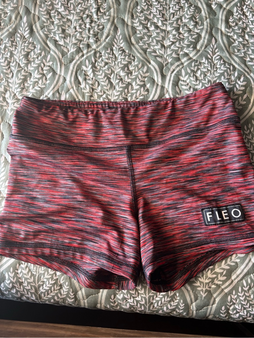 FLEO Red Space-Dye Athletic Shorts